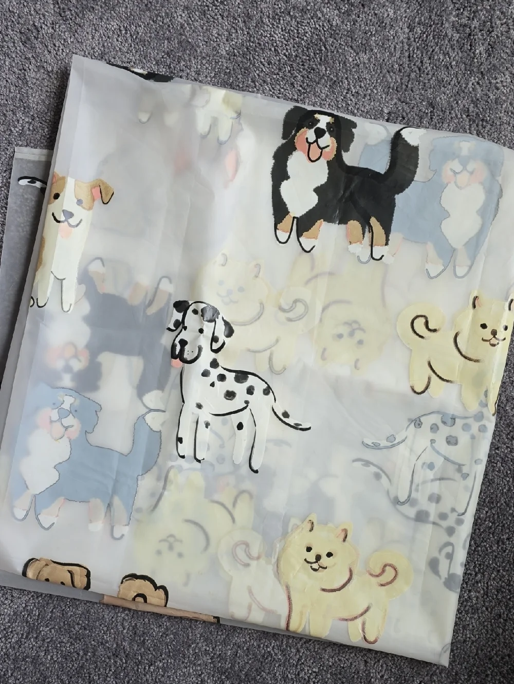 Dog Print Shower Curtain Dorm College Apartment Apt
